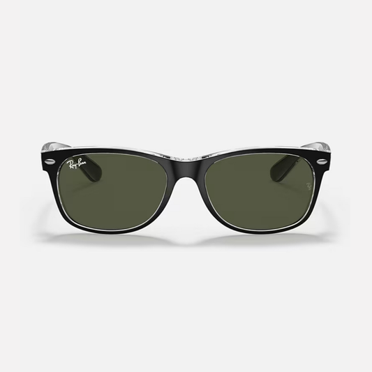 Ray-Ban RB2132 New Wayfarer 6052 Black on Transparent