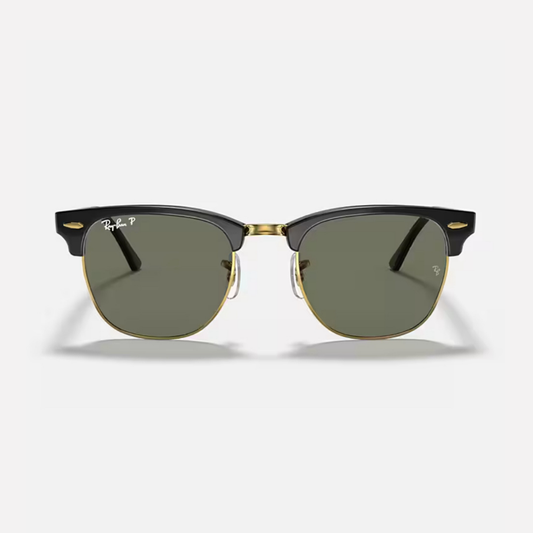 Ray-Ban RB3016 Clubmaster Classic 901/58 Polished Black on Gold Polarized