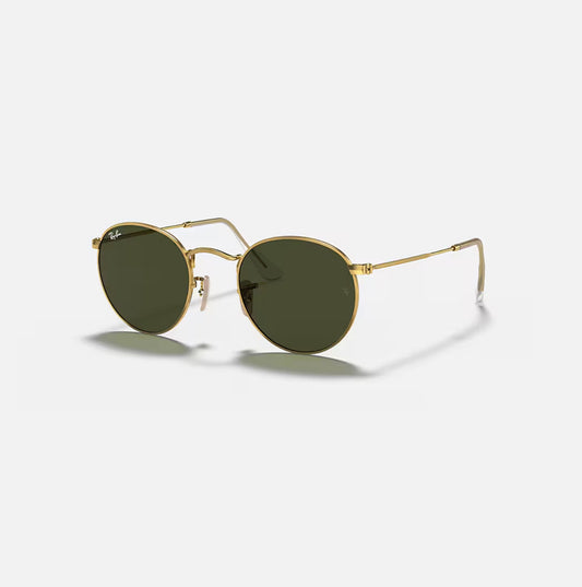 Ray-Ban RB3447 Round Metal 001 Polished Arista Gold